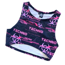 Load image into Gallery viewer, PINK TECHNO | Underboob Sporty Crop Top, Women's Festival Top, Rave Top