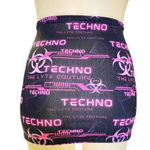 Load image into Gallery viewer, PINK TECHNO | Cut-Out Bodycon Mini Skirt, Rave Skirt, Festival Bottom