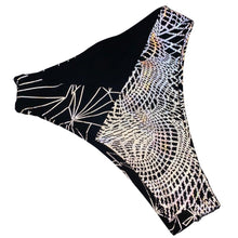 Load image into Gallery viewer, TRI COLOR | Reflective + Black | Ready to Ship | High Waisted High Cut Bottoms, Festival Bottoms, Rave Bottoms, Rainbow Rave Outfit