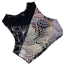 Load image into Gallery viewer, TRI COLOR| Reflective + Black | Ready To Ship | Limited Edition Sporty Crop Top, Women's Festival Top, Rave Top
