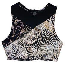 Load image into Gallery viewer, TRI COLOR| Reflective + Black | Ready To Ship | Limited Edition Sporty Crop Top, Women's Festival Top, Rave Top