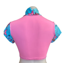 Load image into Gallery viewer, PINK BUTTERFLY | Underboob Mock Neck Crop Top, Women's Festival Top, Rave Top