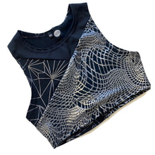 Load image into Gallery viewer, TRI COLOR| Reflective + Black | Ready To Ship | Limited Edition Sporty Crop Top, Women's Festival Top, Rave Top