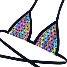 Load image into Gallery viewer, SACRED GEO | Reflective | Bikini Top, Women's Festival Top, Rave Top