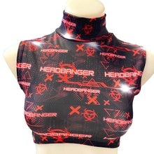 Load image into Gallery viewer, HEADBANGER | Underboob Mock Neck Crop Top Sleeveless , Women's Festival Top, Rave Top