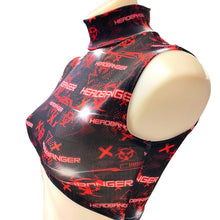 Load image into Gallery viewer, HEADBANGER | Underboob Mock Neck Crop Top Sleeveless , Women's Festival Top, Rave Top