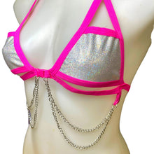 Load image into Gallery viewer, COSMIC | Chain Cage Top, Festival Top, Rave Top with Chains