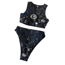 Load image into Gallery viewer, TRI COLOR| LUNA | Ready To Ship | Limited Edition Sporty Crop Top, Women's Festival Top, Rave Top