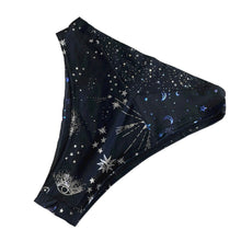 Load image into Gallery viewer, TRI COLOR| Luna | Ready to Ship | High Waisted High Cut Bottoms, Festival Bottoms, Rave Bottoms, Rainbow Rave Outfit