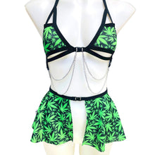 Load image into Gallery viewer, PUFF PUFF | Chain Cage Top, Festival Top, Rave Top with Chains 420