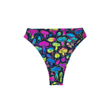 Load image into Gallery viewer, ELECTRIC MUSHROOM | High Waisted High Cut Bottoms, Festival Bottoms, Rave Bottoms, Black Rave Outfit