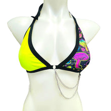 Load image into Gallery viewer, ELECTRIC MUSHROOM | Chain Triangle Top, Festival Top, Rave Top with Chains