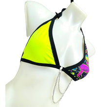 Load image into Gallery viewer, ELECTRIC MUSHROOM | Chain Triangle Top, Festival Top, Rave Top with Chains
