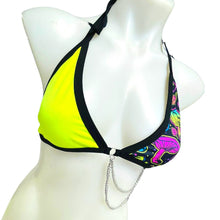 Load image into Gallery viewer, ELECTRIC MUSHROOM | Chain Triangle Top, Festival Top, Rave Top with Chains