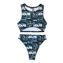 Load image into Gallery viewer, HOUSE MUSIC | Underboob Sporty Crop Top, Women's Festival Top, Rave Top