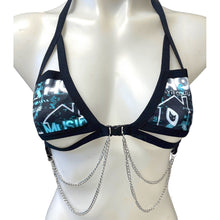 Load image into Gallery viewer, HOUSE MUSIC | Chain Cage Top, Festival Top, Rave Top with Chains