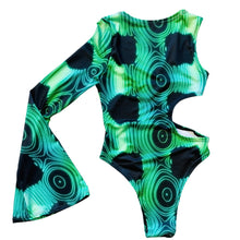Load image into Gallery viewer, RADIUS | Aria Cut-Out One Shoulder Bell Sleeve Bodysuit