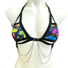 Load image into Gallery viewer, ELECTRIC MUSHROOM | Chain Cage Top, Festival Top, Rave Top with Chains