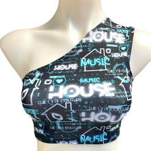 Load image into Gallery viewer, HOUSE MUSIC | One Shoulder Top, Women's Festival Top, Rave Top