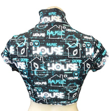 Load image into Gallery viewer, HOUSE MUSIC | Underboob Mock Neck Cut Out Crop Top, Women's Festival Top, Rave Top