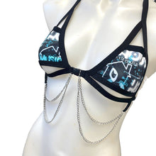 Load image into Gallery viewer, HOUSE MUSIC | Chain Cage Top, Festival Top, Rave Top with Chains