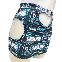Load image into Gallery viewer, HOUSE MUSIC | Cut-Out Bodycon Mini Skirt, Rave Skirt, Festival Bottom