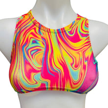 Load image into Gallery viewer, ALL The GLOW | Underboob Sporty Crop Top, Women's Festival Top, Rave Top