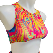 Load image into Gallery viewer, ALL The GLOW | Underboob Sporty Crop Top, Women's Festival Top, Rave Top