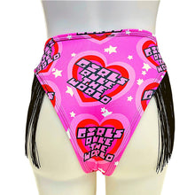 Load image into Gallery viewer, GIRLS RULE | Fringe High Waisted High Cut Bottoms, Festival Bottoms, Rave Bottoms, Black Rave Outfit