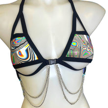 Load image into Gallery viewer, LUCID DREAMS | Chain Cage Top, Festival Top, Rave Top with Chains