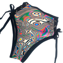 Load image into Gallery viewer, LUCID DREAMS | High Waisted High Cut Side Tie Bottoms, Festival Bottoms, Rave Bottoms, Black Rave Outfit