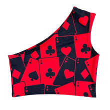 Load image into Gallery viewer, HOUSE OF CARDS | One Shoulder Top, Women's Festival Top, Rave Top