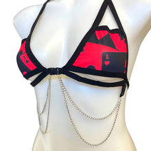 Load image into Gallery viewer, HOUSE OF CARDS | Chain Cage Top, Festival Top, Rave Top with Chains