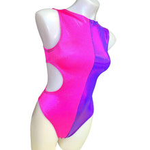 Load image into Gallery viewer, CHESHIRE CAT | Aria Cut-Out Bodysuit | Alice in Wonderland Costume | Pink and Purple