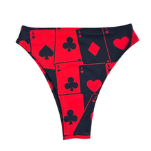 Load image into Gallery viewer, HOUSE of CARDS | High Waisted High Cut Bottoms, Festival Bottoms, Rave Bottoms, Black Rave Outfit