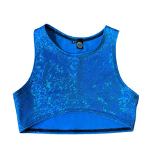 Load image into Gallery viewer, ALICE BLUE | Underboob Sporty Crop Top, Women's Festival Top, Rave Top