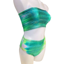 Load image into Gallery viewer, FESTIE BESTIE | Seafoam Holographic Tube Top, Women's Festival Top, Rave Top