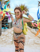 Load image into Gallery viewer, LUCID DREAMS | Underboob Sporty Crop Top, Women's Festival Top, Rave Top