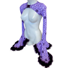 Load image into Gallery viewer, ICOSAHEDRON | Cascade Bell Sleeve with Fluff Buckle Top, Women's Festival Top, Rave Top