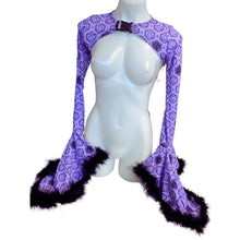 Load image into Gallery viewer, ICOSAHEDRON | Cascade Bell Sleeve with Fluff Buckle Top, Women's Festival Top, Rave Top