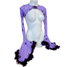 Load image into Gallery viewer, ICOSAHEDRON | Cascade Bell Sleeve with Fluff Buckle Top, Women's Festival Top, Rave Top