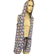 Load image into Gallery viewer, HARMONY CHECK | Slim Fit Men's Rave Hooded Tank Top Vest, Festival Shirt