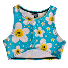 Load image into Gallery viewer, HAPPY DAISY | Underboob Sporty Crop Top, Women's Festival Top, Rave Top | Ready To Ship