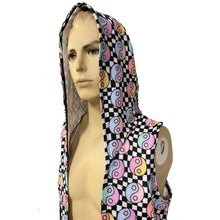 Load image into Gallery viewer, HARMONY CHECK | Slim Fit Men's Rave Hooded Tank Top Vest, Festival Shirt