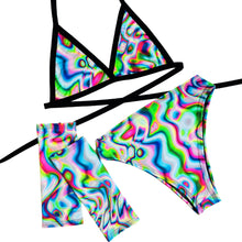 Load image into Gallery viewer, 50 Dolla Make Ya Holla | Triangle Top + High Waisted High Cut Bottoms + Forearm Gloves