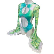 Load image into Gallery viewer, Ready to Ship | Size XSmall | Aria Cut-Out Cascade Bell Sleeve Bodysuit