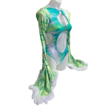 Load image into Gallery viewer, Ready to Ship | Size XSmall | Aria Cut-Out Cascade Bell Sleeve Bodysuit