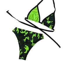 Load image into Gallery viewer, KOMBAT | Split Bikini Top, Women's Festival Top, Rave Top