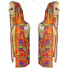 Load image into Gallery viewer, ALL The GLOW | Slim Fit Men's Rave Hooded Tank Top Vest, Festival Shirt