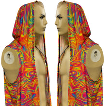 Load image into Gallery viewer, ALL The GLOW | Slim Fit Men's Rave Hooded Tank Top Vest, Festival Shirt